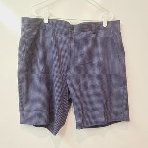 Peter Millar Shorts Blue Checkered Sz 38
